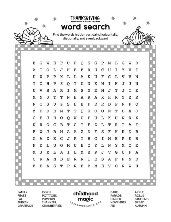 Thanksgiving Word Searches Church Thanksgiving Word Searches Church