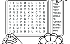 Thanksgiving Word Search - Cute Coloring Pages For Kids intended for Word Search Thanksgiving 2Nd Grade