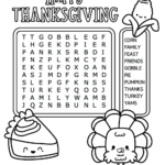 Thanksgiving Word Search   Cute Coloring Pages For Kids Pertaining To Thanksgiving Word Search For 2nd Grade