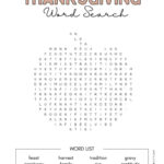 Thanksgiving Word Search   Cute & Free Printables | Saturdaygift For Pumpkin Shaped Word Search Answers Thanksgiving