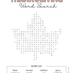 Thanksgiving Word Search   Cute & Free Printables | Saturdaygift Inside High School Thanksgiving Word Search