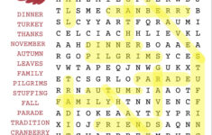 Thanksgiving Word Search - Etsy intended for Thanksgiving Word Search F