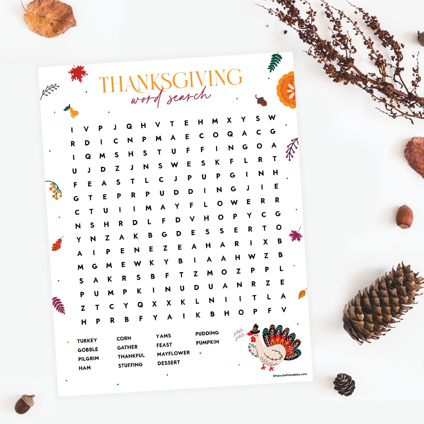 Thanksgiving Word Search, Free Printable For Kids! - Favorite with regard to Thanksgiving Word Search Puzzle For 8 Year Olds
