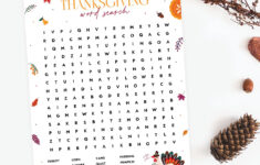 Thanksgiving Word Search, Free Printable For Kids! - Favorite with Thanksgiving Challenge Word Search Answers