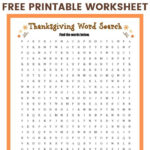 Thanksgiving Word Search Free Printable For Kids With Regard To Word Search Thanksgiving Printables Free
