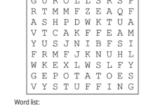 Thanksgiving Word Search (Free Printable Puzzles) – Free throughout Big Thanksgiving Word Search