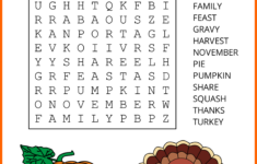 Thanksgiving Word Search (Free Printable Puzzles) – Free throughout Easy Thanksgiving Word Search For Kids