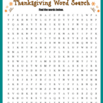 Thanksgiving Word Search (Free Printable!) With Regard To Free Printable Thanksgiving Word Searches For Adults