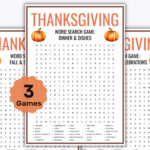 Thanksgiving Word Search Game – 3 Printable Puzzles – Family Within Thanksgiving Word Search 3