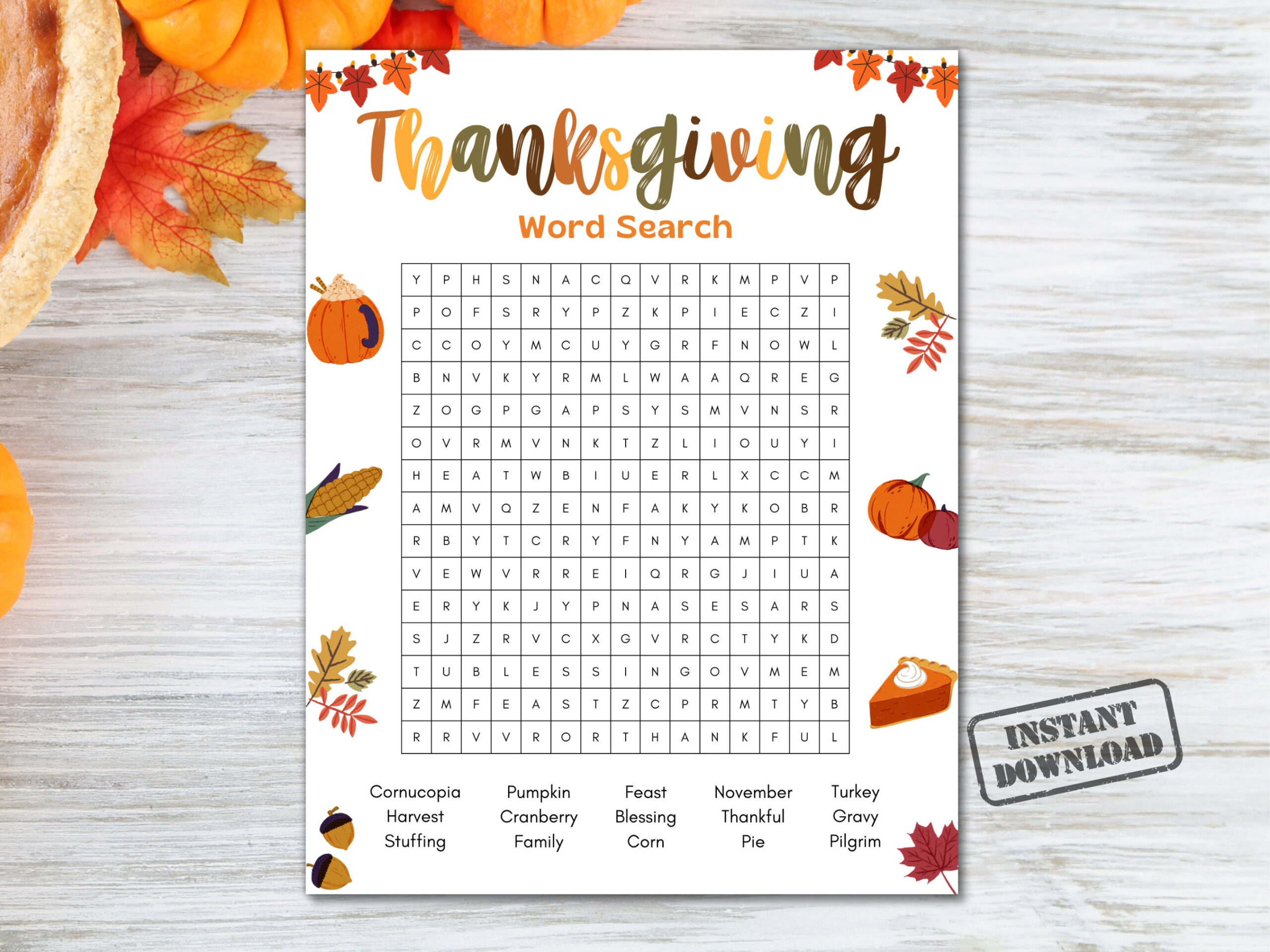 Thanksgiving Word Search Game Printable, Fall Holiday Word throughout Sunday School Thanksgiving Scrabble Word Search