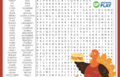 Thanksgiving Word Search Hard Printable Free Puzzles - Growing Play regarding Free Hard Thanksgiving Word Search