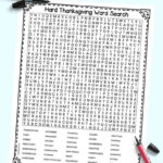 Thanksgiving Word Search Hard Printable   The Artisan Life Regarding Hard Difficulty Thanksgiving Word Search