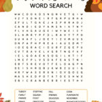 Thanksgiving Word Search Printable, Autumn Word Search, Family Pertaining To Thanksgiving Word Search Super Teacher Worksheets