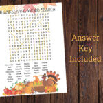 Thanksgiving Word Search Printable   Etsy In Thanksgiving Word Search Answers November Ham Potatoes