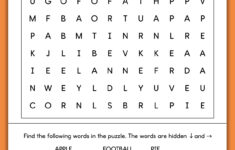 Thanksgiving-Word-Search-Printable-Example-Easy - Mom Envy in Easy Thanksgiving Word Search For Kids