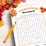Thanksgiving Word Search Printable For Little Learners: So Easy Intended For Thanksgiving Word Search Small