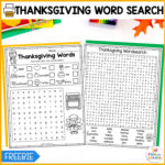 Thanksgiving Word Search Printable   Fun With Mama For Second Grade Thanksgiving Word Search