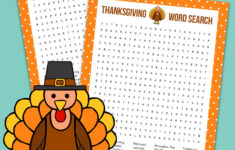 Thanksgiving Word Search Printable - Happiness Is Homemade in Thanksgiving Free Coloring Worksheets and Word Searches For Intermediate