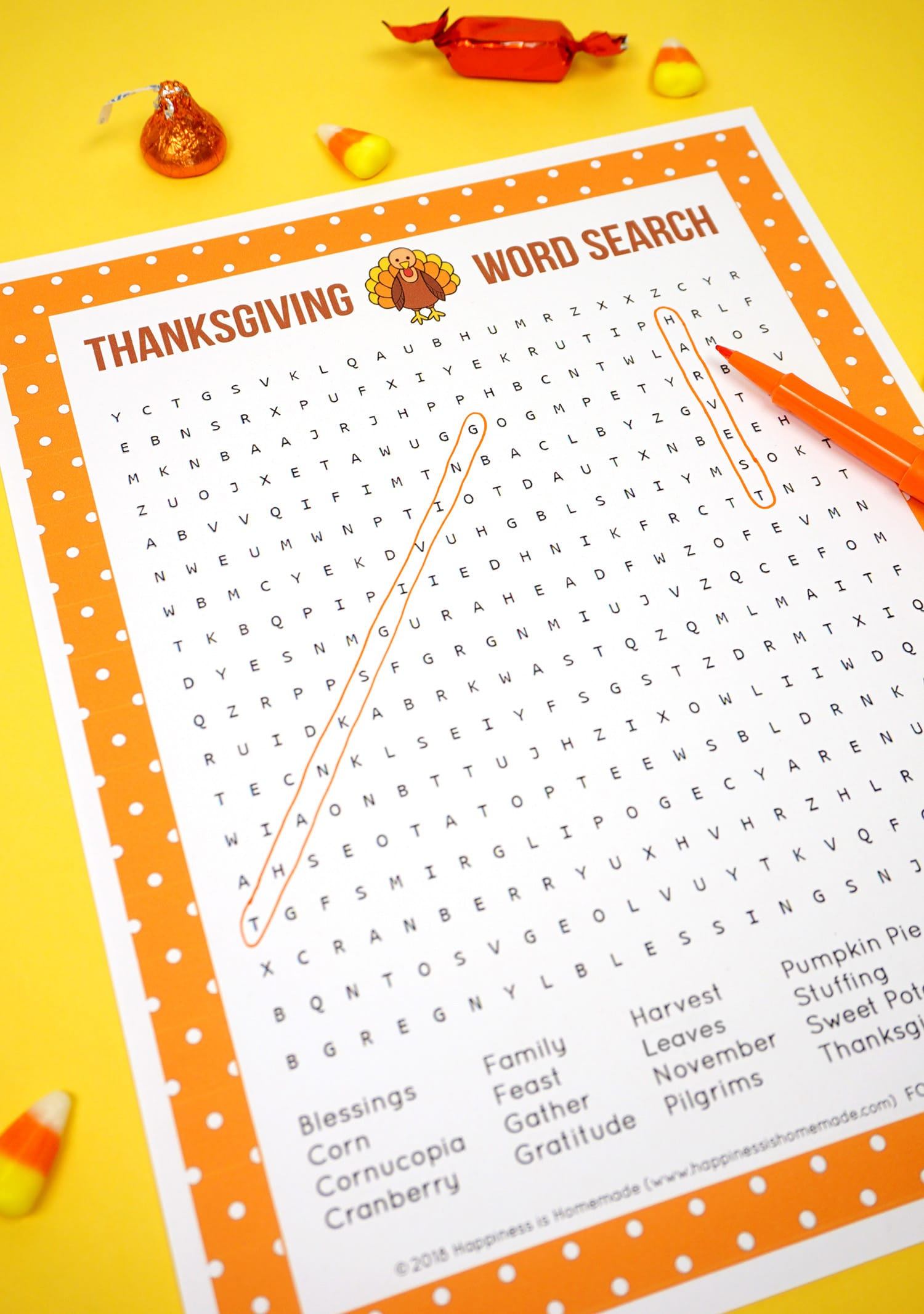 Thanksgiving Word Search Printable - Happiness Is Homemade with regard to Thanksgiving Word Search You Can Play