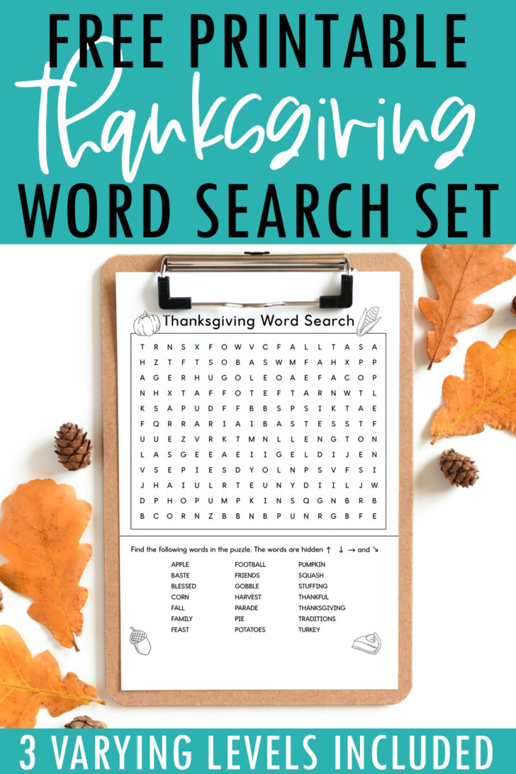 Thanksgiving Word Search 2 Thanksgiving Word Search 2
