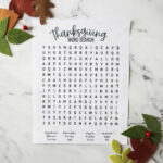 Thanksgiving Word Search Printable   Pretty Providence With Regard To Top Ten Word Search For Thanksgiving