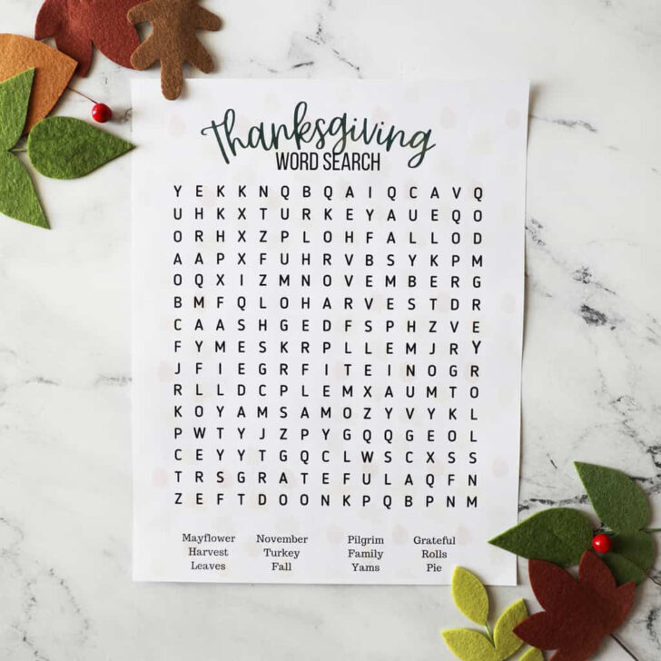 Top Ten Word Search For Thanksgiving Top Ten Word Search For Thanksgiving