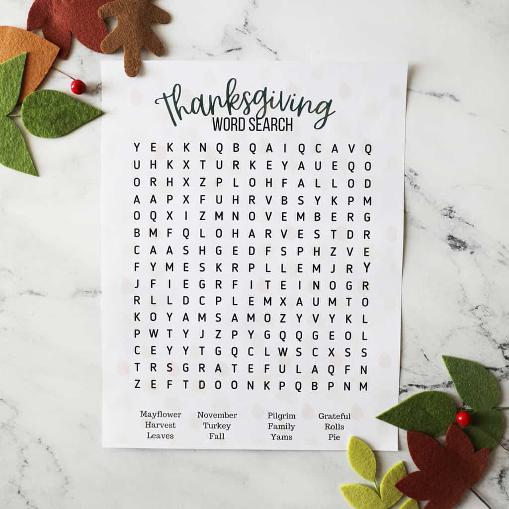 Thanksgiving Word Search Printable - Pretty Providence with regard to Top Ten Word Search For Thanksgiving