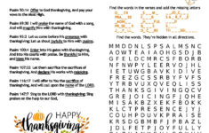 Thanksgiving Word Search Puzzle » Reasons For Hope* Jesus with regard to Christian Thanksgiving Word Search Printables