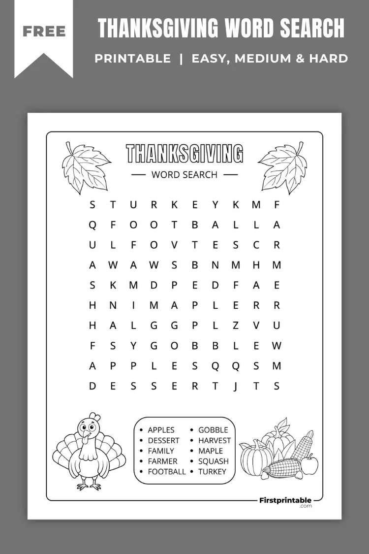 Thanksgiving Word Search Puzzles | Free Printable within Edhelper Thanksgiving Word Search