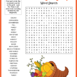 Thanksgiving Word Search With Regard To Thanksgiving Word Search Printable For Adults