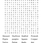 Thanksgiving Word Search   Wordmint Inside Word Search Thanksgiving Squanto