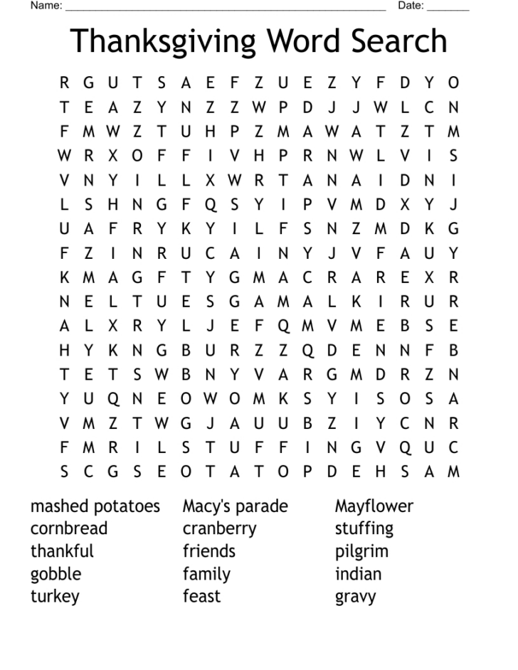 Thanksgiving Word Search Level 57 Thanksgiving Word Search Level 57