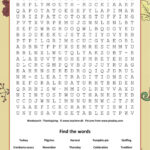 Thanksgiving Wordsearch Word Search: English Esl Worksheets Pdf & Doc With Regard To Esl Thanksgiving Word Search