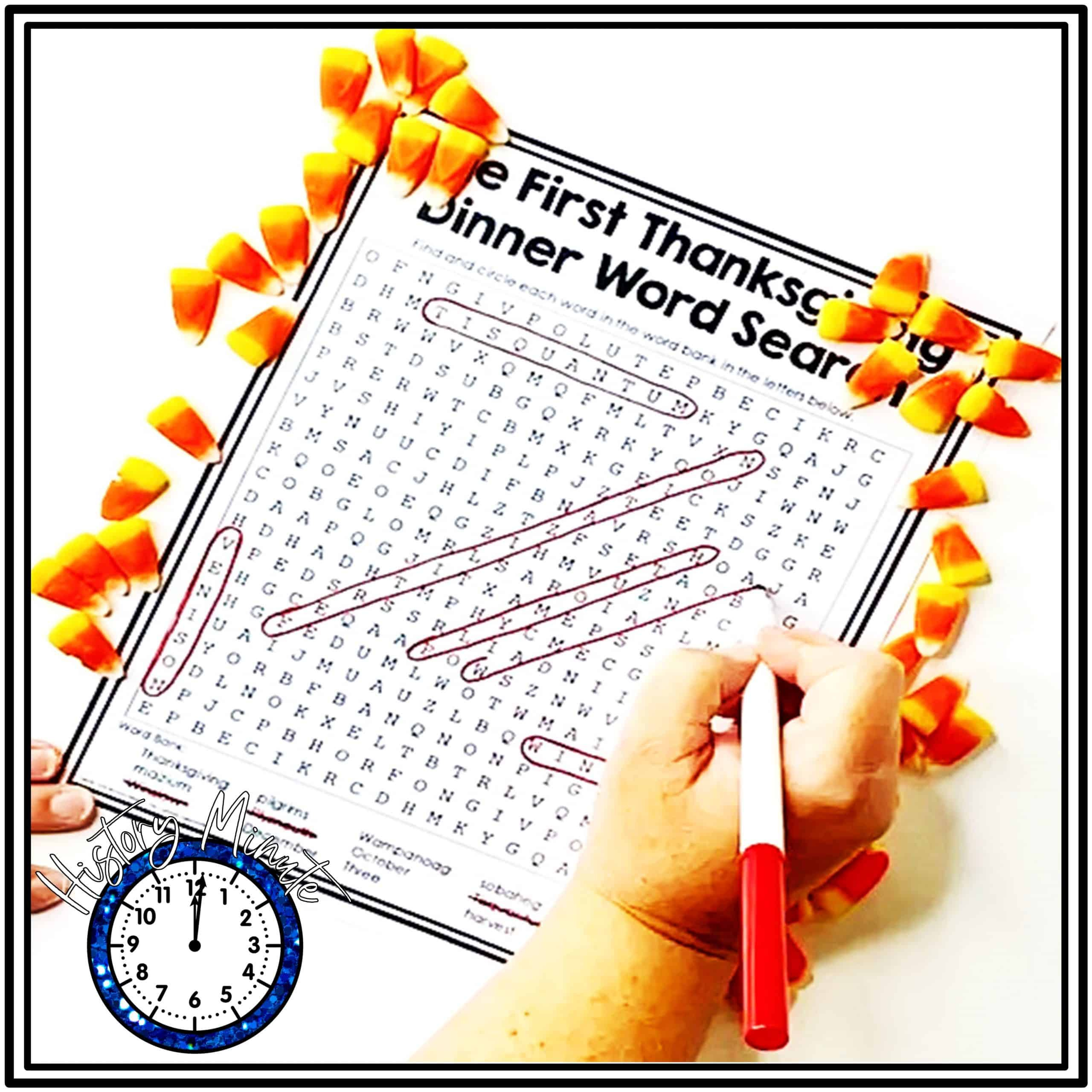The First Thanksgiving Reading Math Activities - The Colorado Classroom throughout The First Thanksgiving Word Search Answers