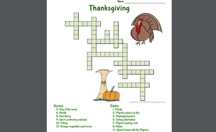 The Teacher's Corner Thanksgiving Word Search The Teacher's Corner Thanksgiving Word Search