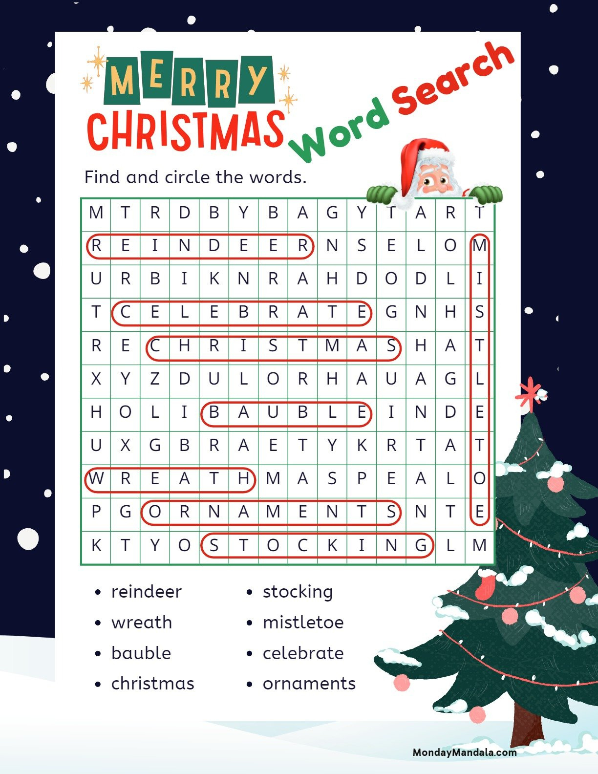18 Christmas Word Searches (Free Pdf Printables) with regard to Christmas Word Search Resuelto
