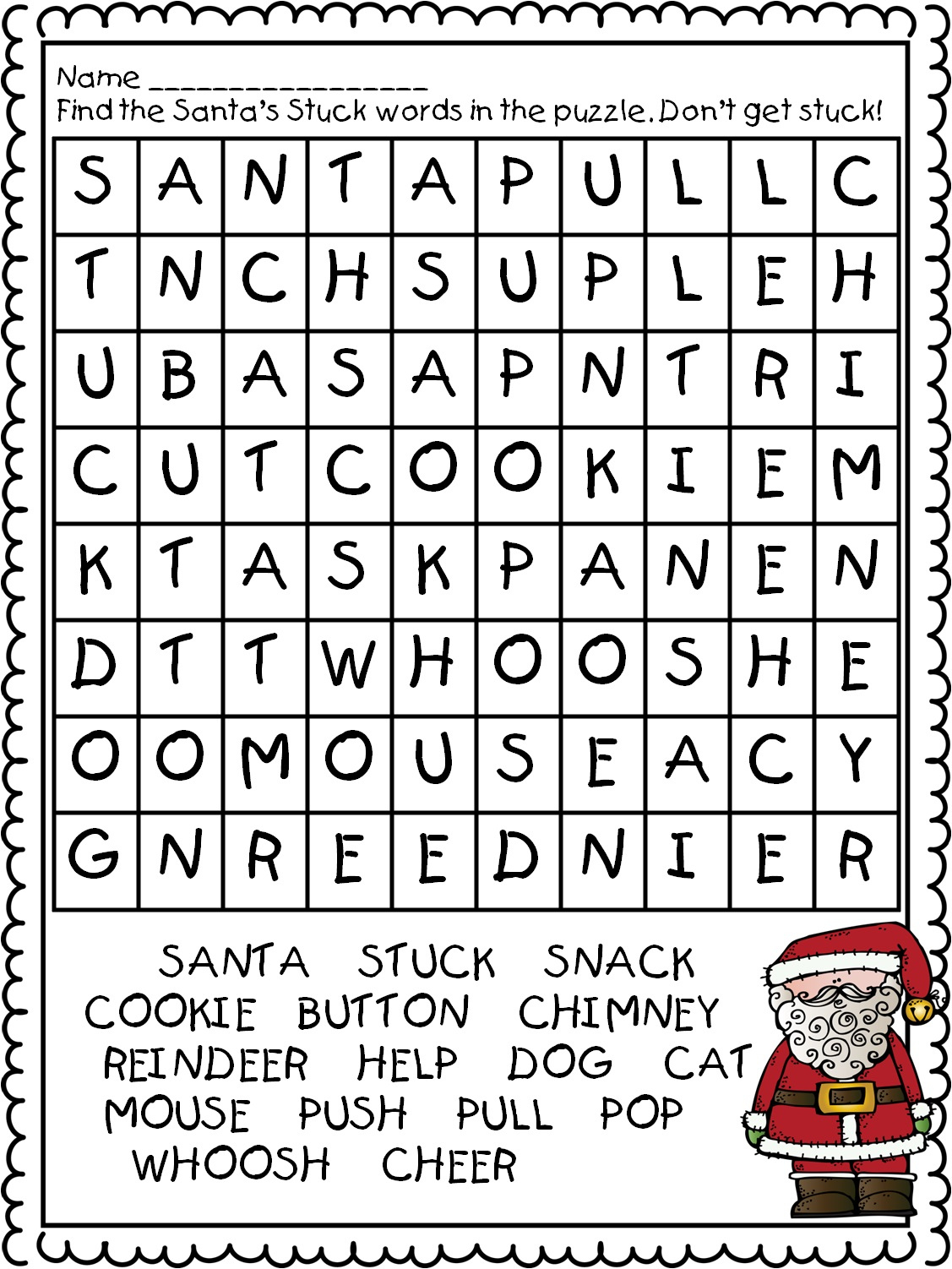 1St Grade Word Search - Best Coloring Pages For Kids regarding Christmas Word Search For 1St Grade