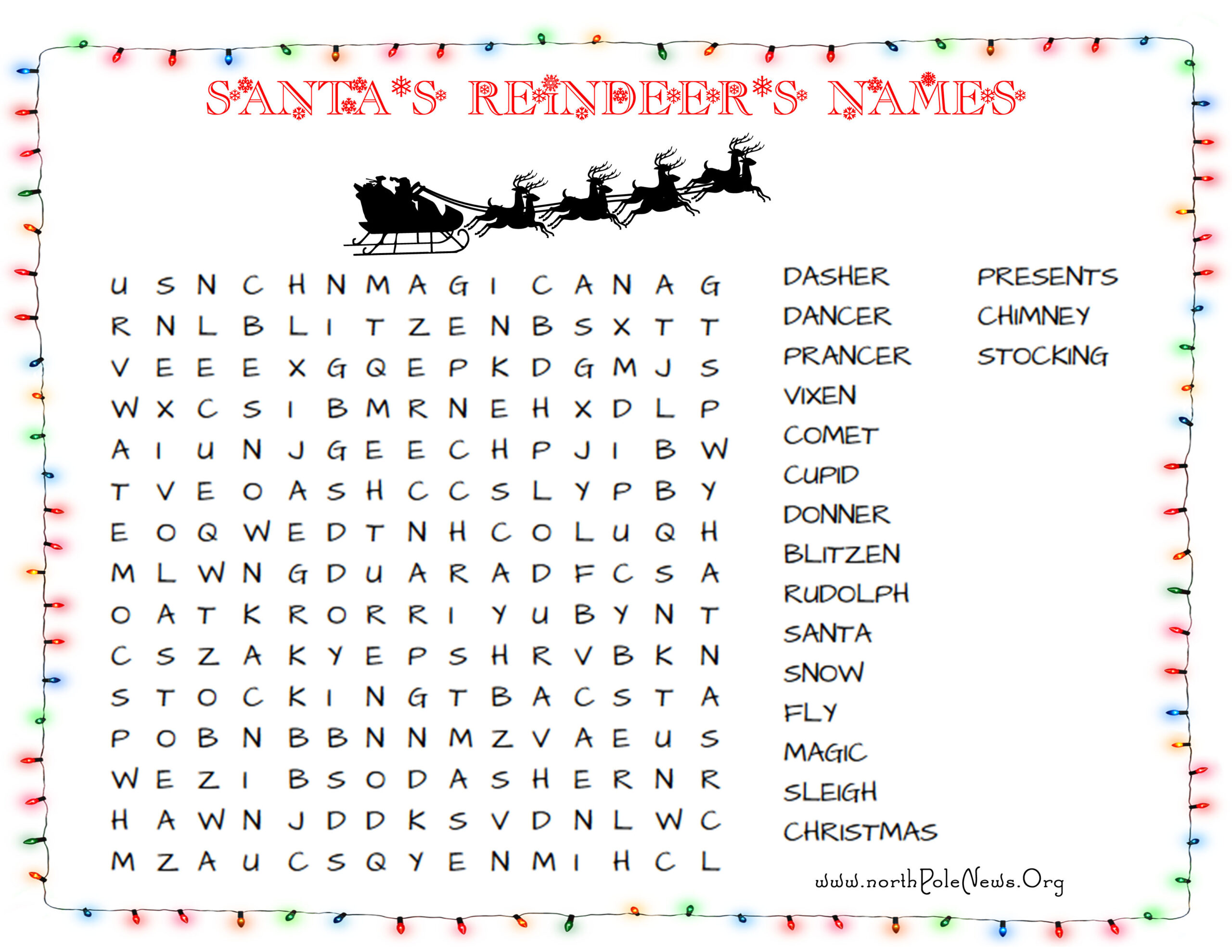 45 Free Christmas Word Search Puzzles For Kids - Worksheets Library throughout Christmas Word Search For 10 Year Olds