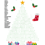 6 Fun Christmas Word Search Free Printables   Cassie Smallwood With Regard To Christmas Tree Shaped Word Search