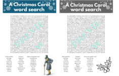 A Christmas Carol Word Search | Teaching Resources with Christmas Carol Word Search Puzzle