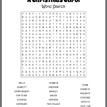 A Christmas Carol Word Search Within A Christmas Carol Word Search Printable
