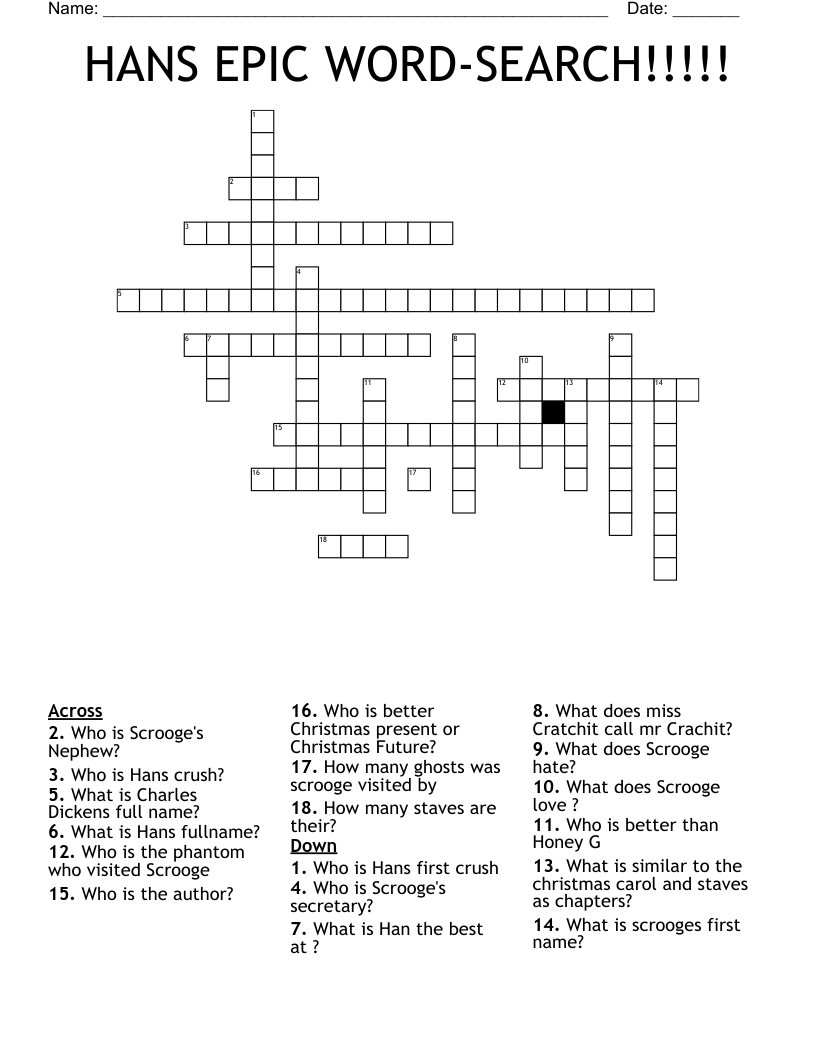 A Christmas Carolcharles Dickens Word Search - Wordmint throughout Epic Christmas Word Search