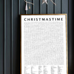 A Giant Word Search Poster For Christmas, The Most Wonderful Time For Giant Christmas Word Search Poster