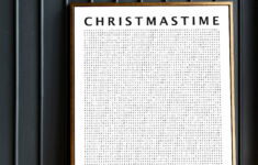 A Giant Word Search Poster For Christmas, The Most Wonderful Time for Giant Christmas Word Search Poster