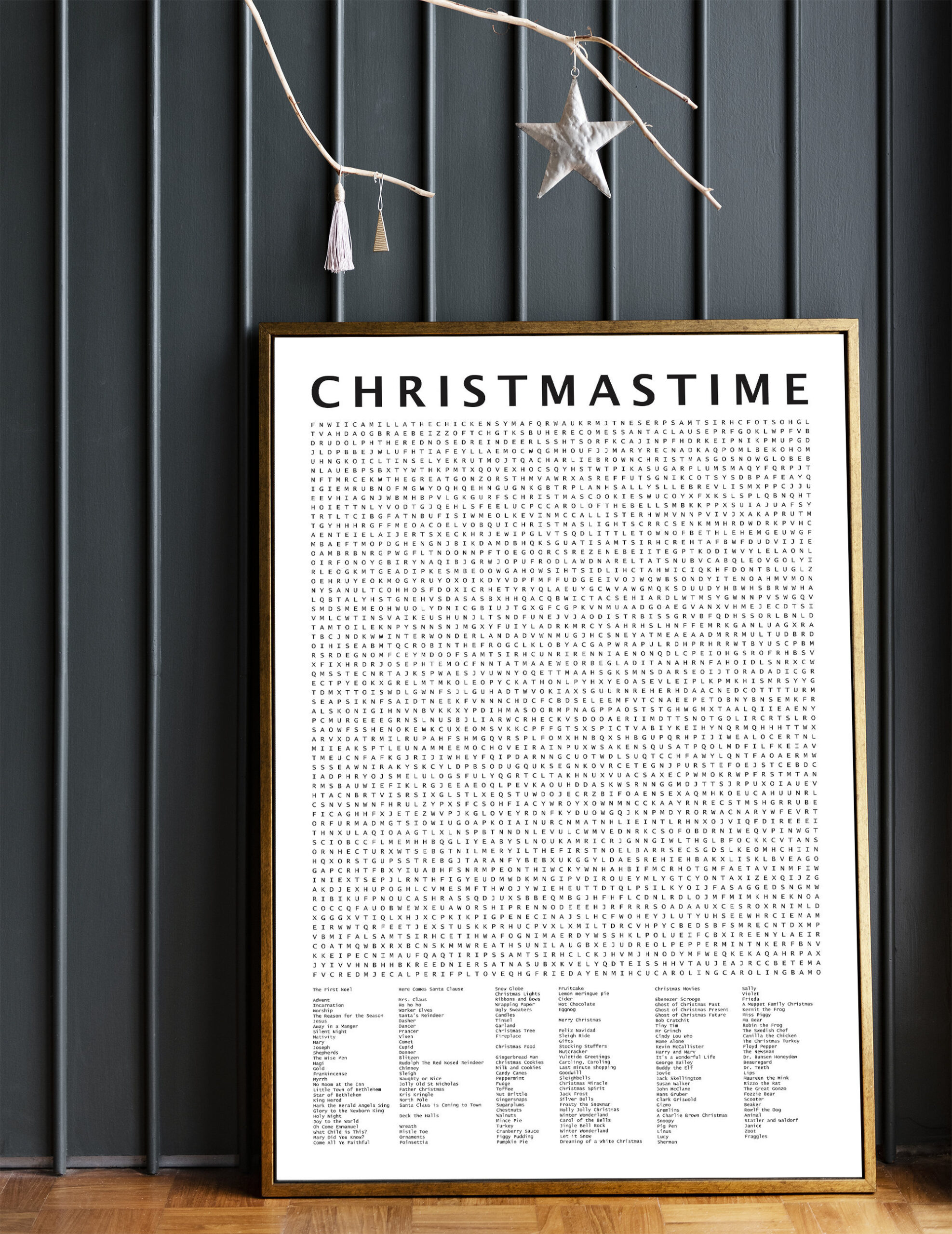 A Giant Word Search Poster For Christmas, The Most Wonderful Time pertaining to Christmas Word Search Poster
