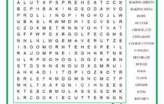 Baking Christmas Cookies Word Search inside Baking Christmas Cookies Word Search
