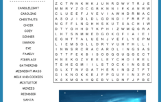 Christmas Eve Word Search pertaining to Word Search Christmas Eve