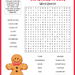 Christmas Foods Word Search With Christmas Treats Word Search