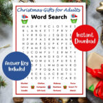 Christmas Gifts For Adults Word Search | Christmas Word Search   Etsy In Christmas Gift Ideas Word Search