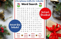 Christmas Gifts For Adults Word Search | Christmas Word Search - Etsy in Christmas Gift Ideas Word Search